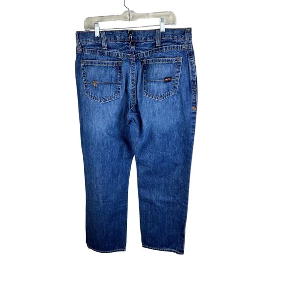 Ariat Jeans Men's 36x32 M3 FR Loose Straight Leg Dark Wash Fire Retardant Work - Picture 2 of 4